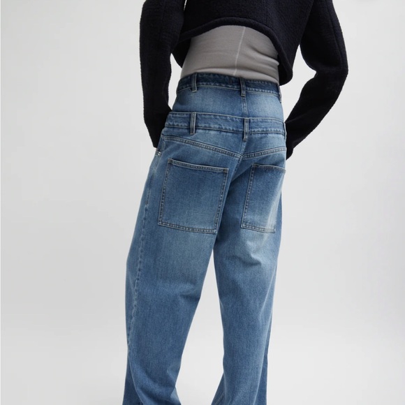 Tibi double waist jeans in a classic wash - Picture 3 of 8
